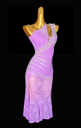 Expertly designed fully stone Lilac dance dress