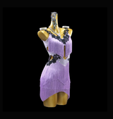 Lilac tassel Latin dance costume
