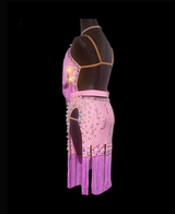Sugar pink tassel Latin dance dress