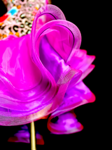 Hot magenta floral latin dance dress