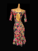 Flora print dance dress for all dances