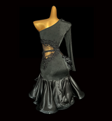 Asymmetrical hollow out Latin dance costume