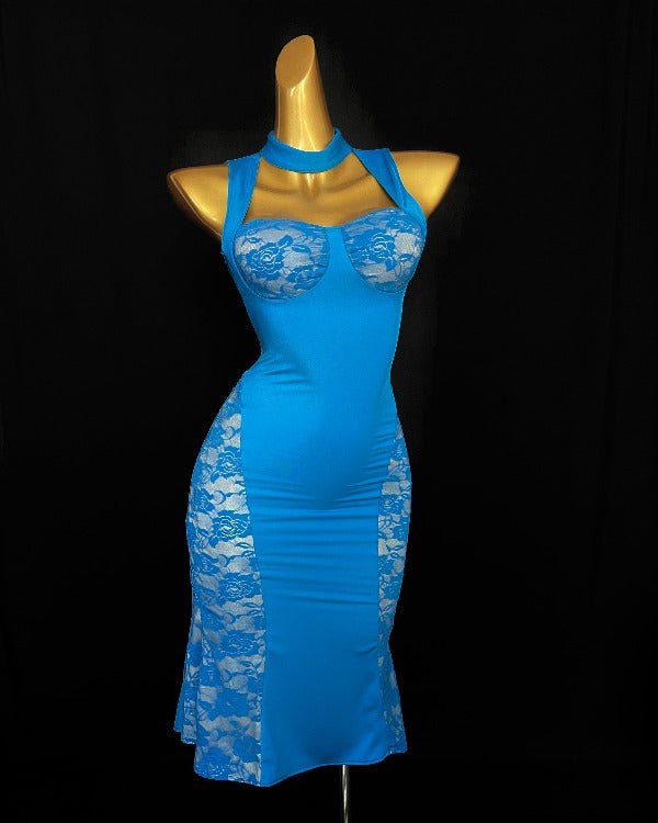 Electric blue Tango dress