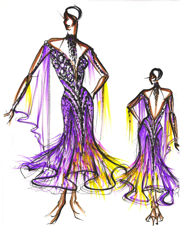 Ballroom dance gown 2023