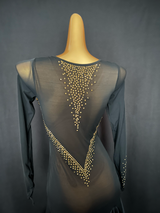 Gold Bead Tassel Latin Dance Dress/Pre order product