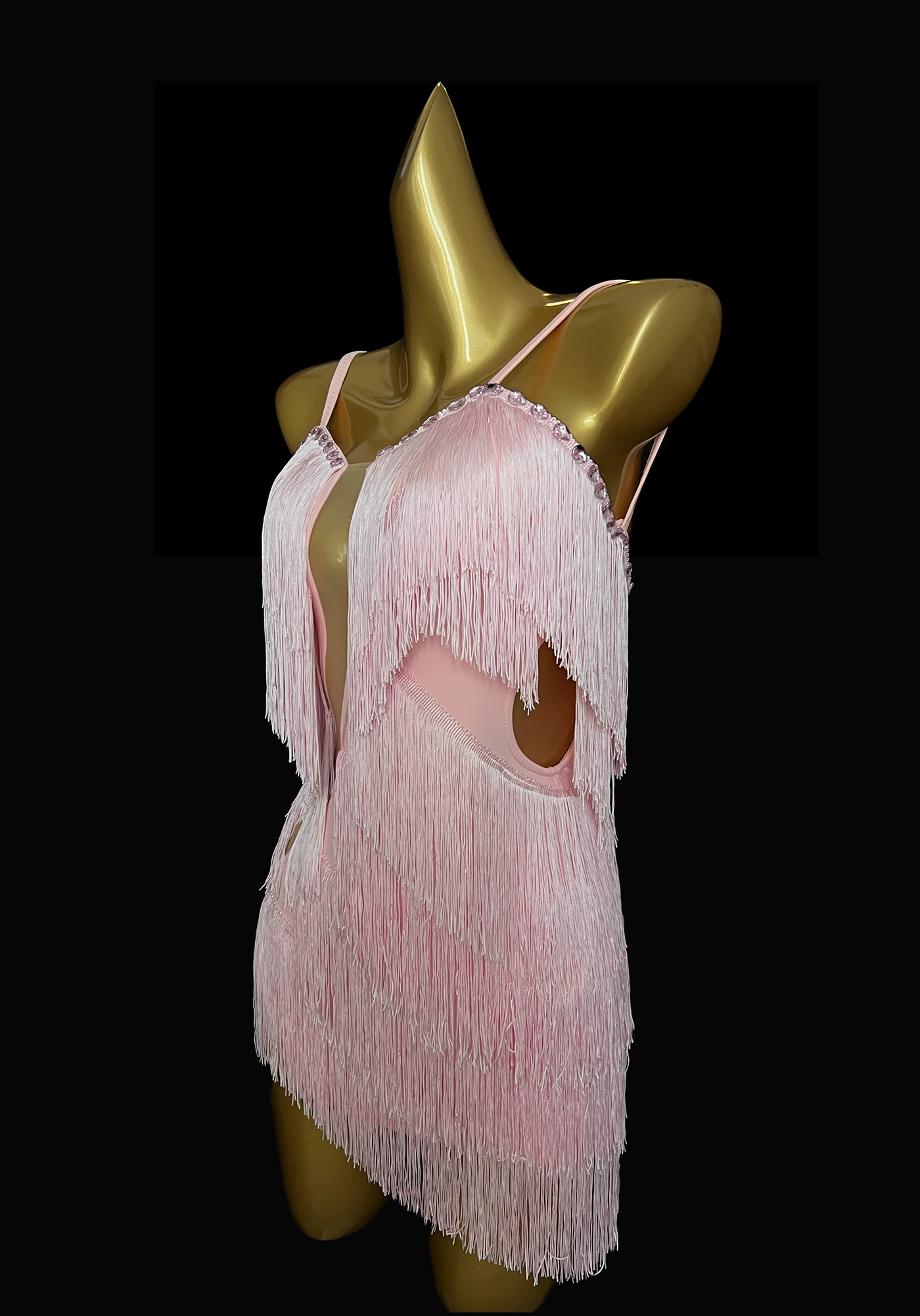 Light pink tassle Latin dress – Dance Life NYC