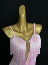 Light pink tassle Latin dress