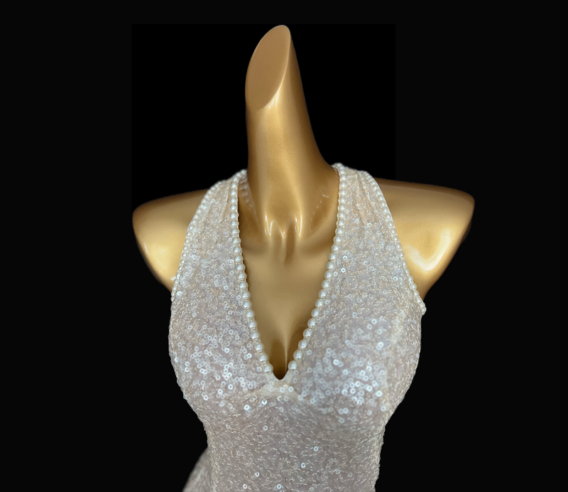 Pearl white Tango dance dress