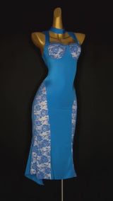 Electric blue Tango dress