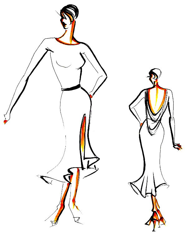Drape dress with front slip Dance Life NYC Drape dress with front slip Dance Life NYC
