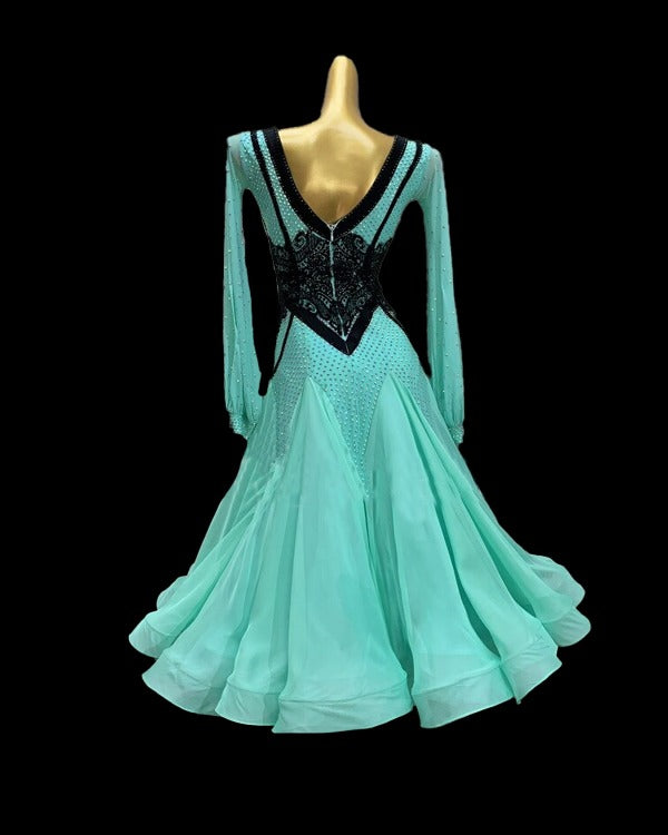 Fully stone Ballroom dance gown 2