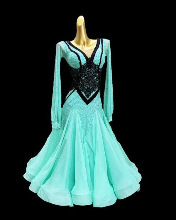 Fully stone Ballroom dance gown 2