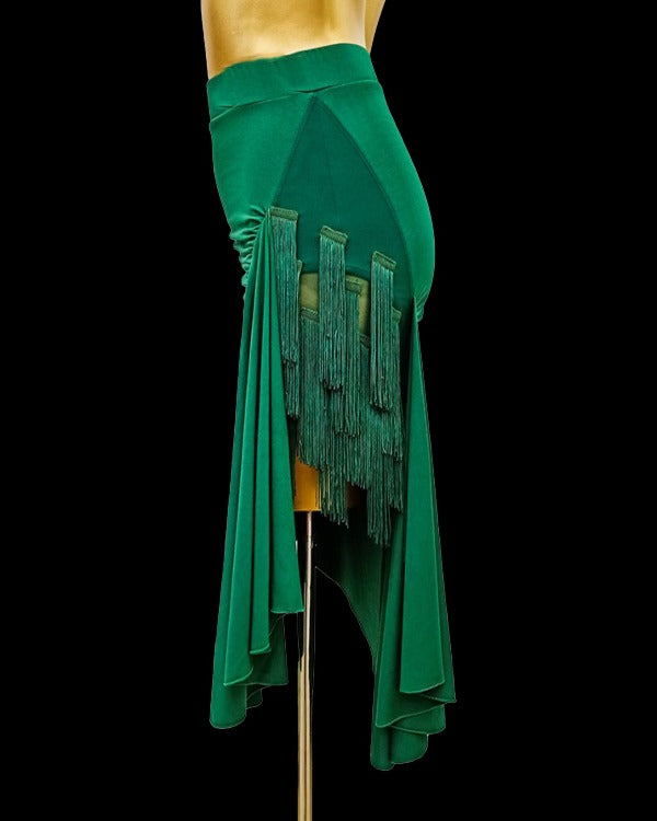 Green tassle dance skirt