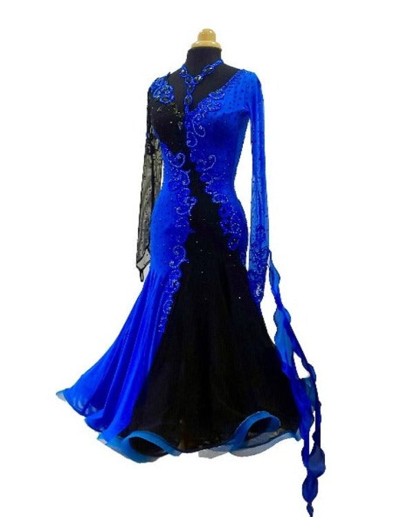 Blue Ballroom Dance Dress