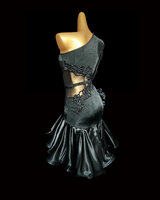 Asymmetrical hollow out Latin dance costume